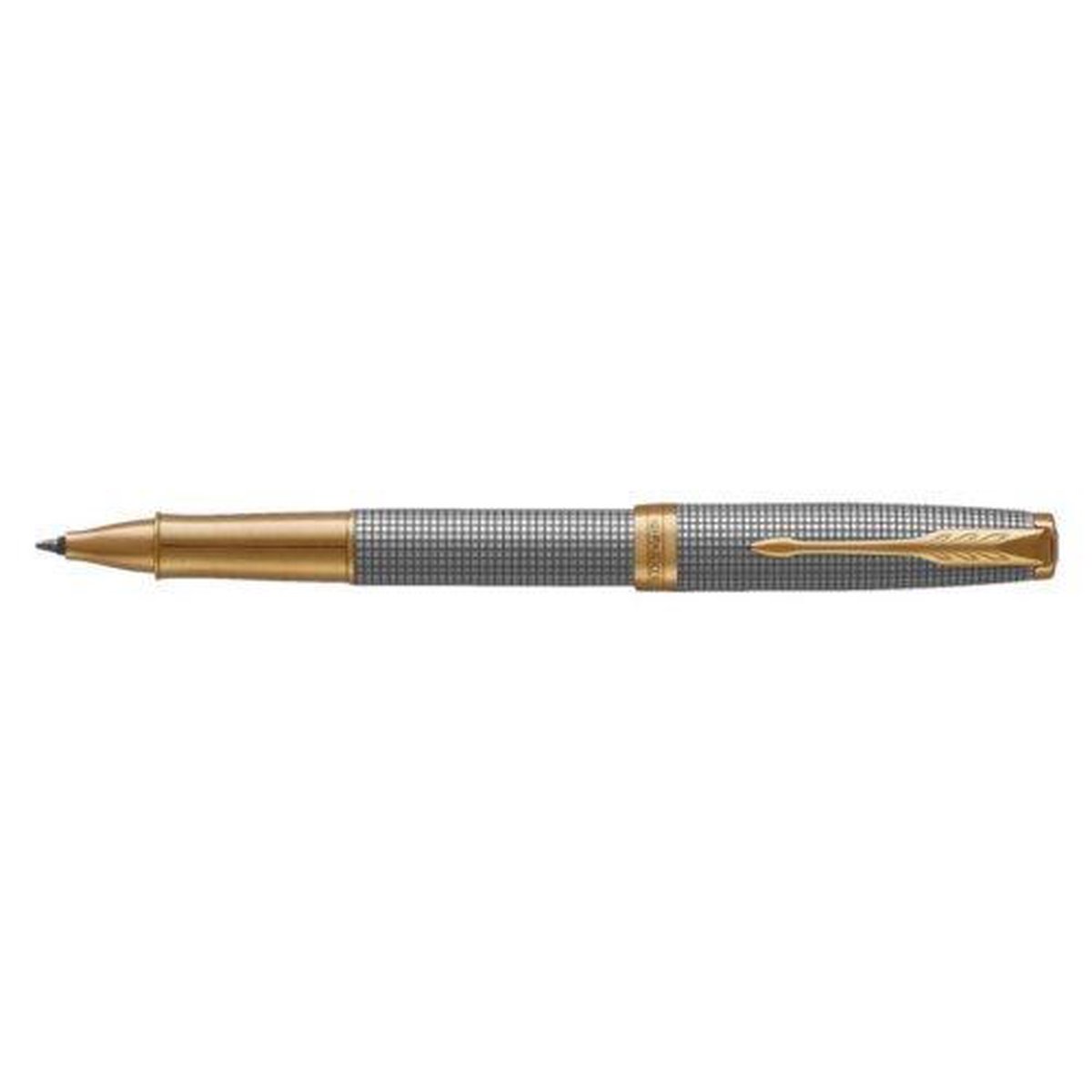 Parker Sonnet rollerballpen | roestvrij staal met goud afgewerkte trim | fijne punt | geschenkverpakking